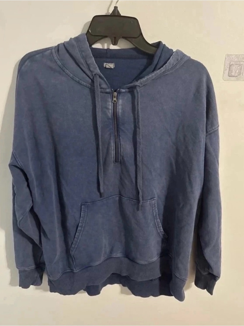 aerie Men's Washed Indigo Half-Zip Hoodie